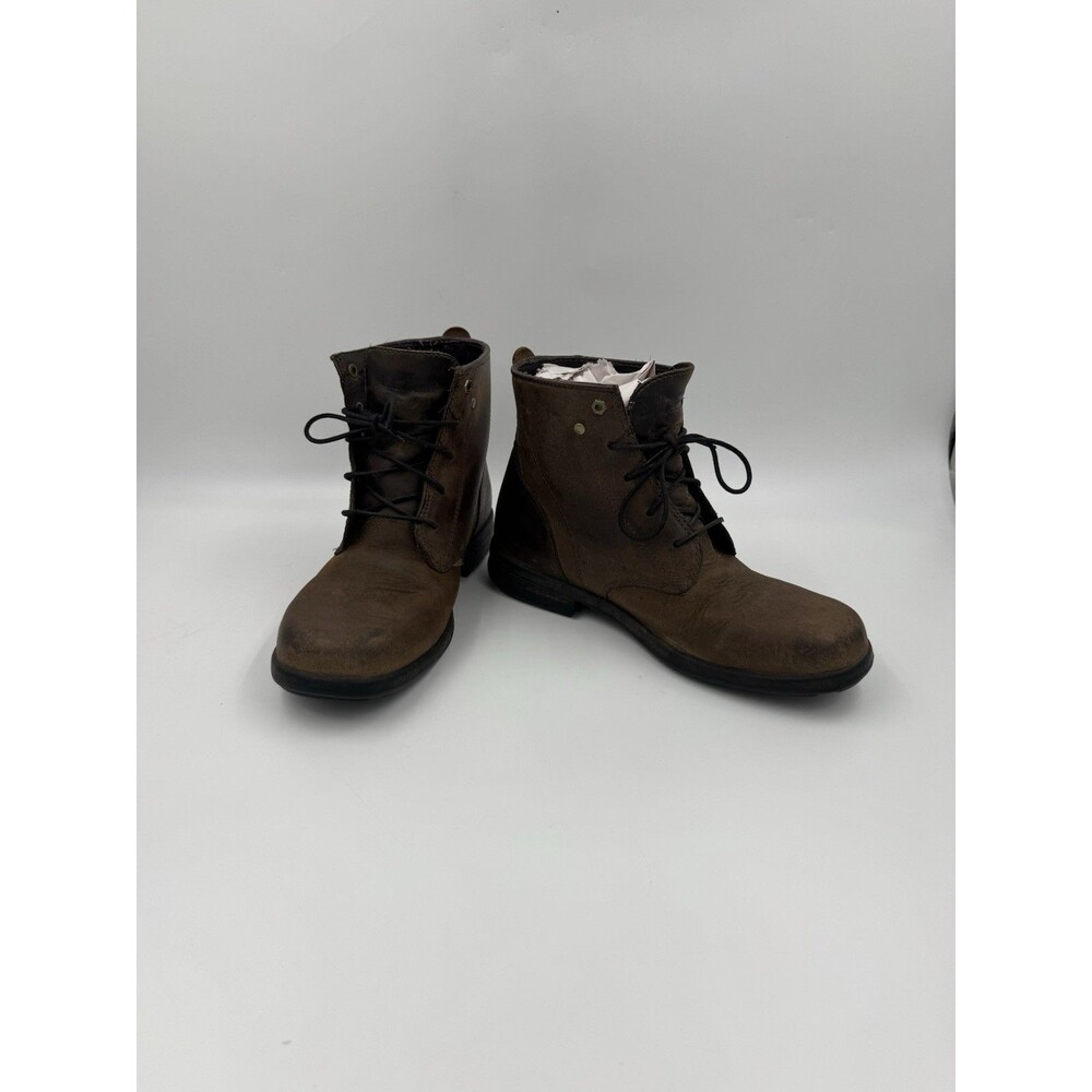 LL Bean Women's Brown Leather Plain Toe Waterproof Working Hiking Boots Sz 8M